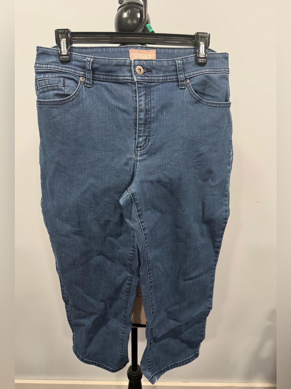 Chico's Midnight Blue Cropped Straight-Leg Jeans